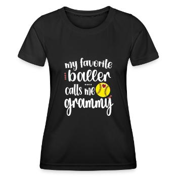 Grammy Oma Von Softballspieler Softball Grammy - Frauen Funktions-T-Shirt - Schwarz - Vorne - AI Model Female 172 light (172cm)