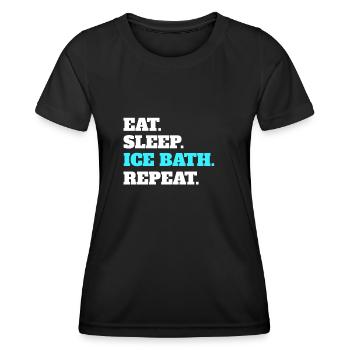 Ice bath - Women's Functional T-Shirt - black - Front - AI Model Female 172 light (172cm)