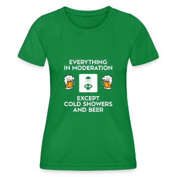 Ice bath - Women's Functional T-Shirt - kelly green - Front - AI Model Female 172 dark (172cm)