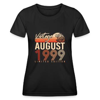 Geburtsmonat August 1999 - Frauen Funktions-T-Shirt - Schwarz - Vorne - AI Model Female 172 light (172cm)