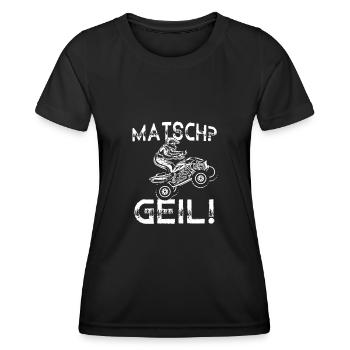 Quad Bike Biker Quad Zubehör Quad Geschenk Matsch - Frauen Funktions-T-Shirt - Schwarz - Vorne - AI Model Female 172 light (172cm)