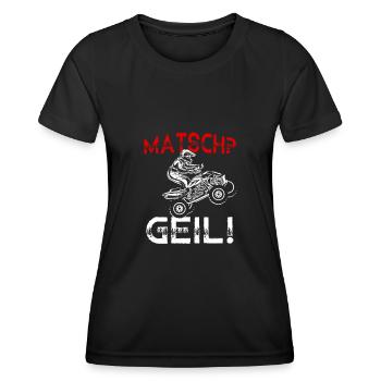 Quad Bike Biker Quad Zubehör Quad Matsch Geil Spru - Frauen Funktions-T-Shirt - Schwarz - Vorne - AI Model Female 172 light (172cm)