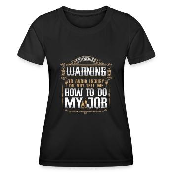 Sommelier Wine Drinking Tasting - Women's Functional T-Shirt - black - Front - AI Model Female 172 light (172cm)