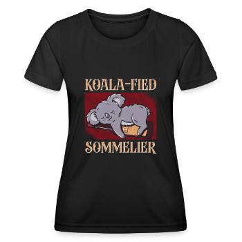 Sommelier Wine Drinking Tasting - Frauen Funktions-T-Shirt - Schwarz - Vorne - AI Model Female 172 light (172cm)