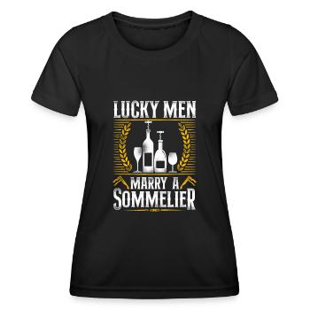 Sommelier Wine Drinking Tasting - Women's Functional T-Shirt - black - Front - AI Model Female 172 light (172cm)