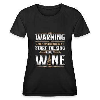 Sommelier Wine Drinking Tasting - Frauen Funktions-T-Shirt - Schwarz - Vorne - AI Model Female 172 light (172cm)