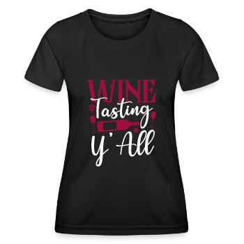 Sommelier Wine Drinking Tasting - Frauen Funktions-T-Shirt - Schwarz - Vorne - AI Model Female 172 light (172cm)