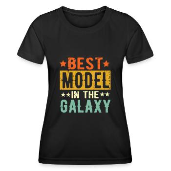 Meilleur modèle de cadeau de modèle - T-shirt sport Femme - noir - Devant - AI Model Female 172 light (172cm)