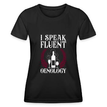 Sommelier Dégustation de vins i - T-shirt sport Femme - noir - Devant - AI Model Female 172 light (172cm)