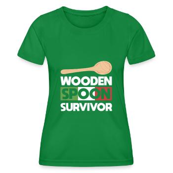 Wooden Spoon Survivor - Italian - Frauen Funktions-T-Shirt - Kelly Green - Vorne - AI Model Female 172 dark (172cm)