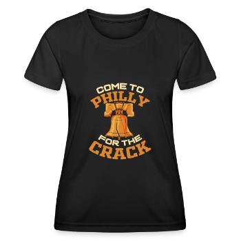 Come To Philly For The Crack - Frauen Funktions-T-Shirt - Schwarz - Vorne - AI Model Female 172 light (172cm)