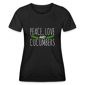 Gurke Cucumbers Gurken - Frauen Funktions-T-Shirt - Schwarz - Vorne - AI Model Female 172 light (172cm)