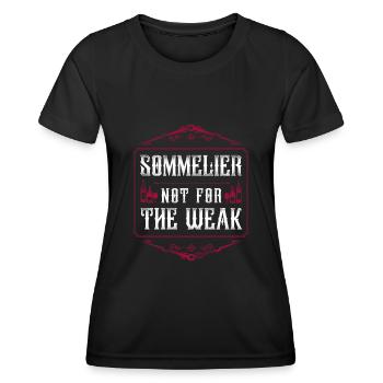 Sommelier Wine Drinking Tasting - Frauen Funktions-T-Shirt - Schwarz - Vorne - AI Model Female 172 light (172cm)