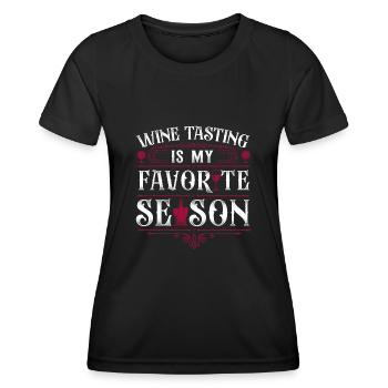 Sommelier Wine Drinking Tasting - Frauen Funktions-T-Shirt - Schwarz - Vorne - AI Model Female 172 light (172cm)