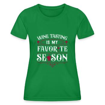 Sommelier Wine Drinking Tasting - Frauen Funktions-T-Shirt - Kelly Green - Vorne - AI Model Female 172 dark (172cm)
