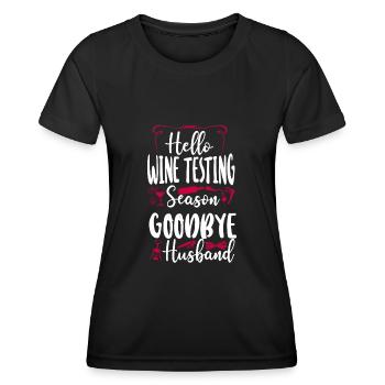Sommelier Wine Drinking Tasting - Frauen Funktions-T-Shirt - Schwarz - Vorne - AI Model Female 172 light (172cm)