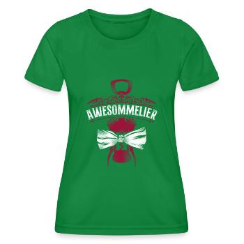 Sommelier Wine Drinking Tasting - Frauen Funktions-T-Shirt - Kelly Green - Vorne - AI Model Female 172 dark (172cm)