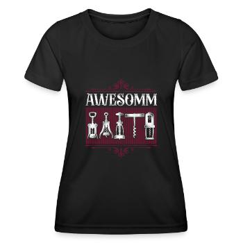 Sommelier Wine Drinking Tasting - Frauen Funktions-T-Shirt - Schwarz - Vorne - AI Model Female 172 light (172cm)