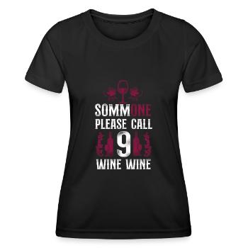 Sommelier Wine Drinking Tasting - Frauen Funktions-T-Shirt - Schwarz - Vorne - AI Model Female 172 light (172cm)