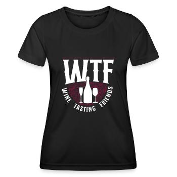 Sommelier Wine Drinking Tasting - Frauen Funktions-T-Shirt - Schwarz - Vorne - AI Model Female 172 light (172cm)