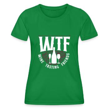 Sommelier Wine Drinking Tasting - Frauen Funktions-T-Shirt - Kelly Green - Vorne - AI Model Female 172 dark (172cm)