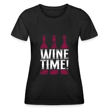 Sommelier Wine Drinking Tasting - Frauen Funktions-T-Shirt - Schwarz - Vorne - AI Model Female 172 light (172cm)