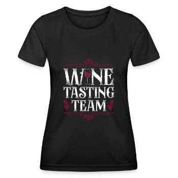 Sommelier Wine Drinking Tasting - Frauen Funktions-T-Shirt - Schwarz - Vorne - AI Model Female 172 light (172cm)