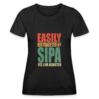 Sipan Spruch lustig - Frauen Funktions-T-Shirt - Schwarz - Vorne - AI Model Female 172 light (172cm)