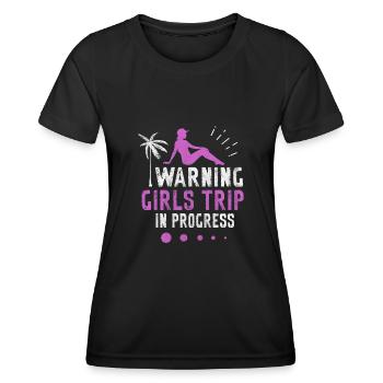 Girls Trip in Progress Vacation Girls Weekend - Frauen Funktions-T-Shirt - Schwarz - Vorne - AI Model Female 172 light (172cm)