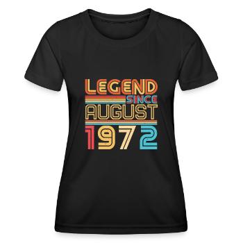 50th anniversary August 1972 - Women's Functional T-Shirt - black - Front - AI Model Female 172 light (172cm)