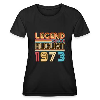 August 1973 Gift idea - Women's Functional T-Shirt - black - Front - AI Model Female 172 light (172cm)