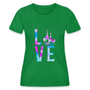 Dégustation de vin de sommelier - T-shirt sport Femme - vert - Devant - AI Model Female 172 dark (172cm)