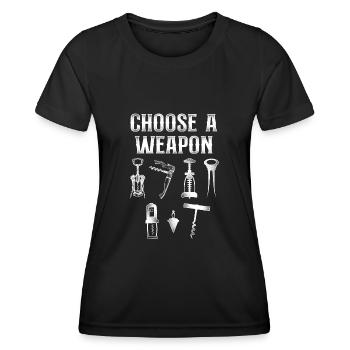 Sommelier Wine Drinking Tasting - Frauen Funktions-T-Shirt - Schwarz - Vorne - AI Model Female 172 light (172cm)