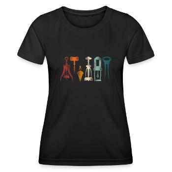 Sommelier Wine Drinking Tasting - Frauen Funktions-T-Shirt - Schwarz - Vorne - AI Model Female 172 light (172cm)