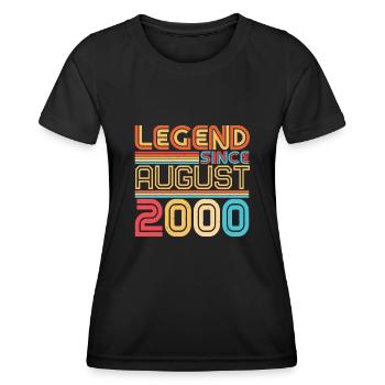 Geboren Im August 2000 - Frauen Funktions-T-Shirt - Schwarz - Vorne - AI Model Female 172 light (172cm)