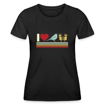 Observation des oiseaux, ornithologie - T-shirt sport Femme - noir - Devant - AI Model Female 172 light (172cm)