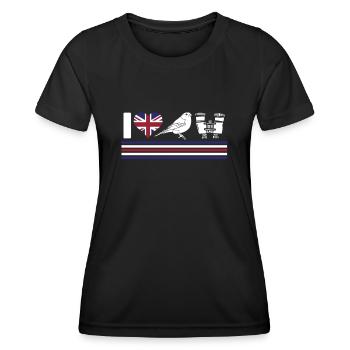 Observation des oiseaux, ornithologie - T-shirt sport Femme - noir - Devant - AI Model Female 172 light (172cm)