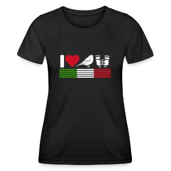 Observation des oiseaux, ornithologie - T-shirt sport Femme - noir - Devant - AI Model Female 172 light (172cm)