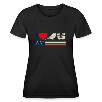Observation des oiseaux, ornithologie - T-shirt sport Femme - noir - Devant - AI Model Female 172 light (172cm)
