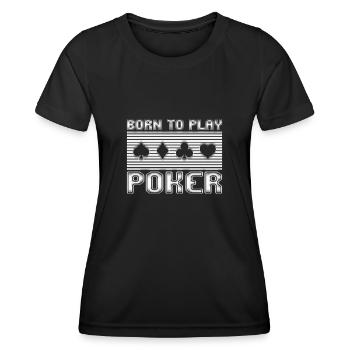 Poker - T-shirt sport Femme - noir - Devant - AI Model Female 172 light (172cm)