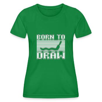 Malen Zeichnen - Frauen Funktions-T-Shirt - Kelly Green - Vorne - AI Model Female 172 dark (172cm)
