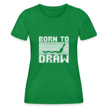 Malen Zeichnen - Frauen Funktions-T-Shirt - Kelly Green - Vorne - AI Model Female 172 dark (172cm)