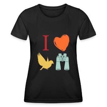 Observation des oiseaux, ornithologie - T-shirt sport Femme - noir - Devant - AI Model Female 172 light (172cm)