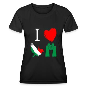 Observation des oiseaux, ornithologie - T-shirt sport Femme - noir - Devant - AI Model Female 172 light (172cm)