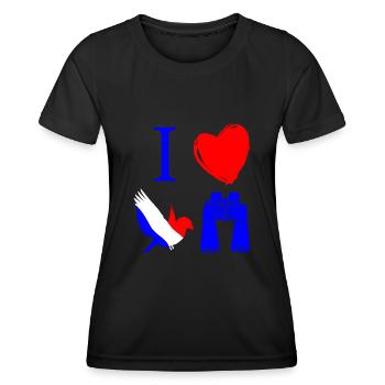 Observation des oiseaux, ornithologie - T-shirt sport Femme - noir - Devant - AI Model Female 172 light (172cm)