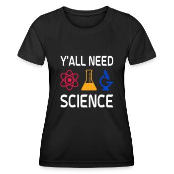 Scientist Physicist Chemist Teacher - Women's Functional T-Shirt - black - Front - AI Model Female 172 light (172cm)