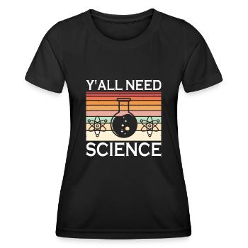 Scientist Physicist Chemist Teacher - Women's Functional T-Shirt - black - Front - AI Model Female 172 light (172cm)
