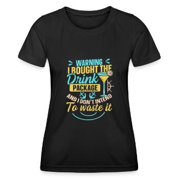 J’ai acheté le forfait boisson Cruise Holiday - T-shirt sport Femme - noir - Devant - AI Model Female 172 light (172cm)