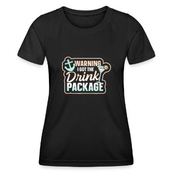 J’ai acheté le forfait boisson Cruise Holiday - T-shirt sport Femme - noir - Devant - AI Model Female 172 light (172cm)