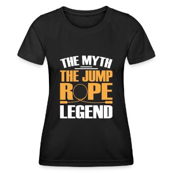 Rope jumping Skipping rope Rope jumping Skipping - Women's Functional T-Shirt - black - Front - AI Model Female 172 light (172cm)